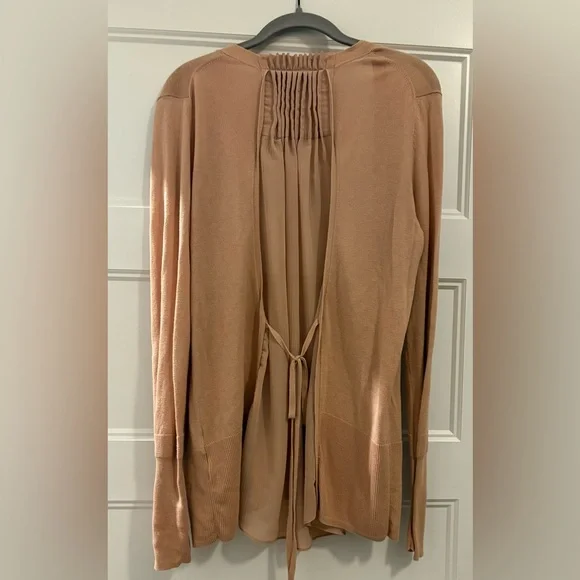 Simply Vera Vera Wang Women's Beige Cardigan - Picture 4 of 4